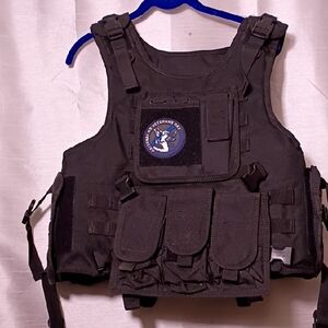 Tactical Black Vest with Patches